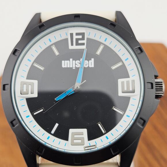 Unlisted by Kenneth Cole Men's Casual Watch Black Cream Beige Everyday Neutral - Picture 2 of 6